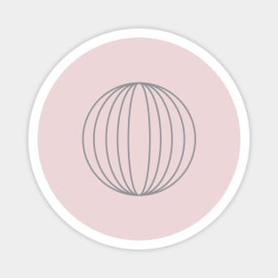 Pink Minimalist Circles Magnet